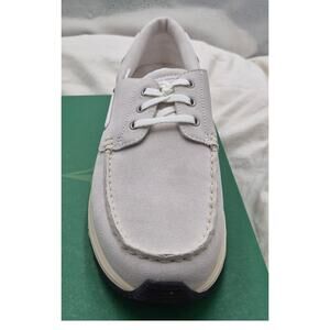 NEW Eastland Leap Trainer moc-toe boat shoes white Leather Men size 13